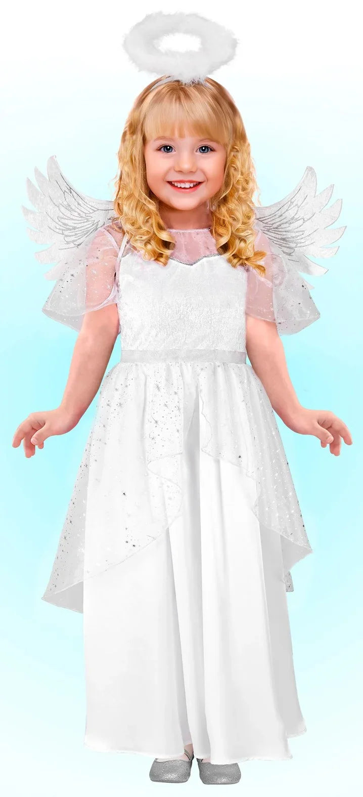 Disfraz de Ángel del Cielo para Niña Ángeles Widmann